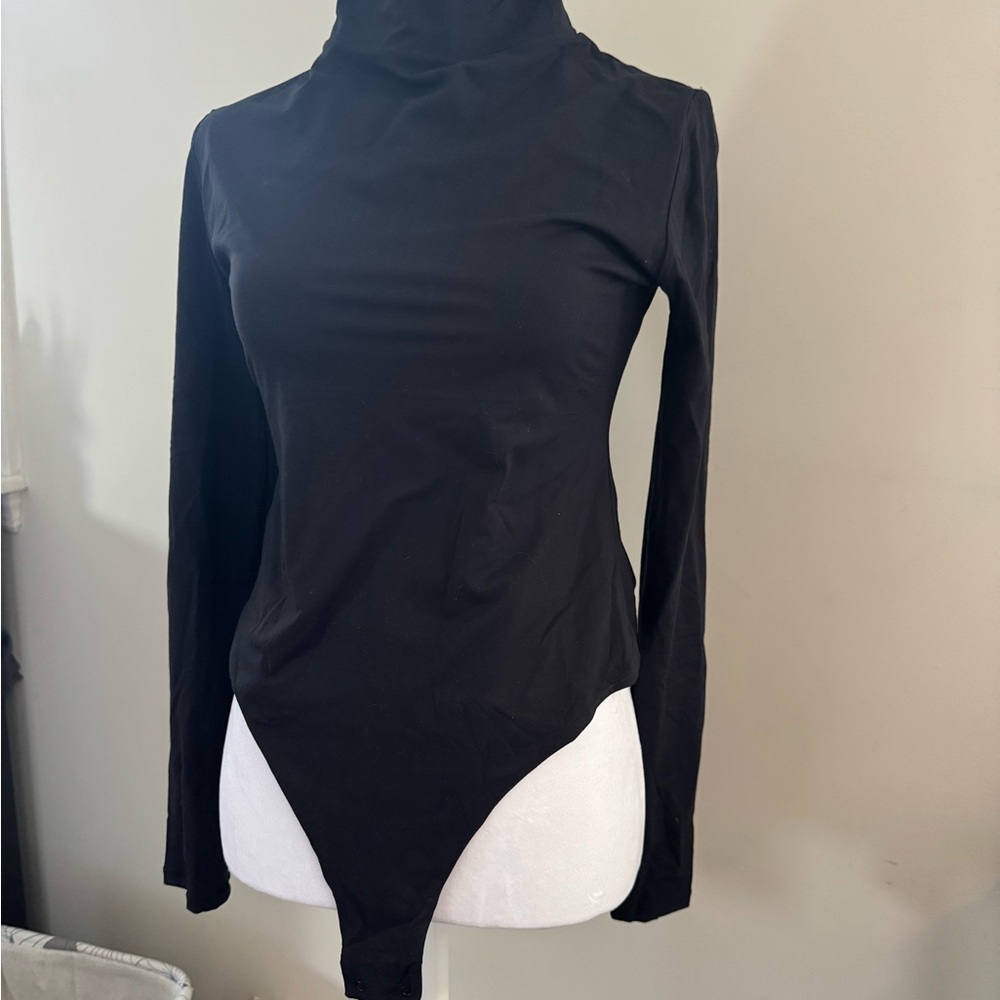 Black Turtleneck Bodysuit